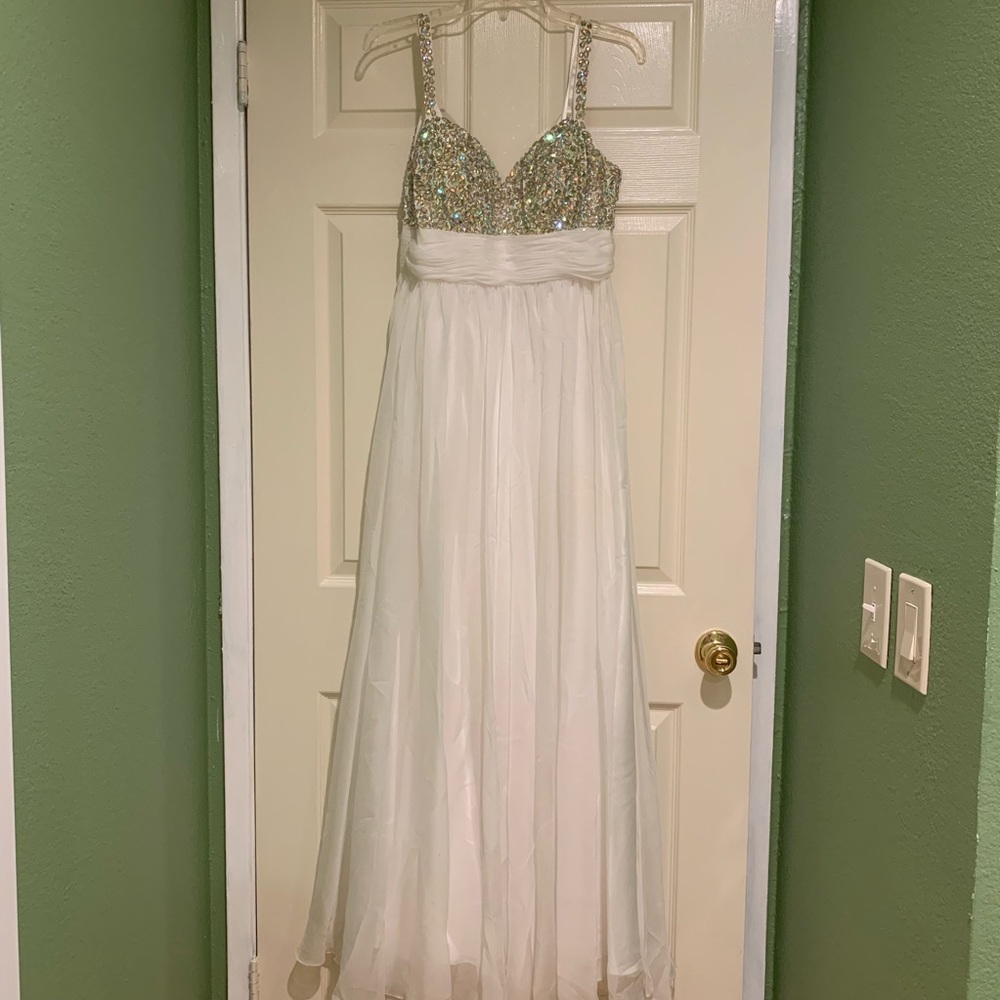 Long white formal dress